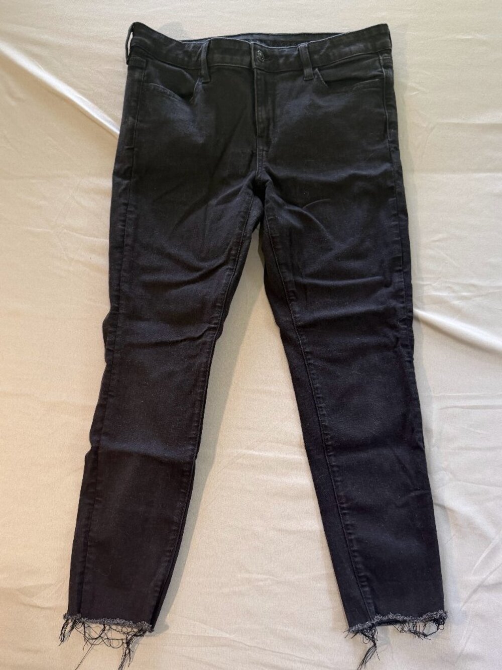 American Eagle Women's Jeans Size 10 Short Black Skinny Next Level Stretch